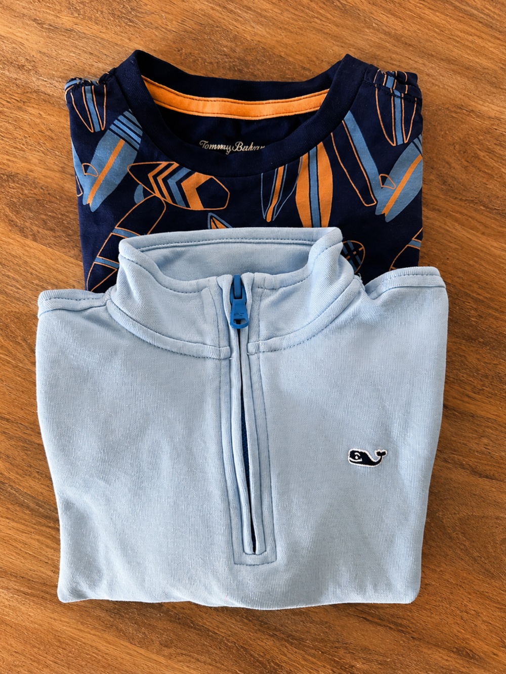 Vineyard Vines & Tommy Bahama Boys 4T Bundle Quarter Zip + Surfboard Tee - Picture 2 of 9